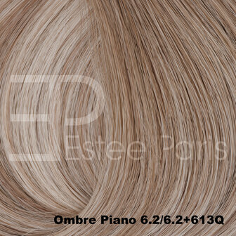 V Part Estee paris Ombre Piano Ombre 6.2/6.2+613Q - Midden coolblond + lichtblond met midden cool blonde roots