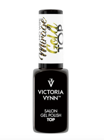 Victoria Vynn™ Gel Polish Soak Off Topcoat No Wipe shimmer Gold top